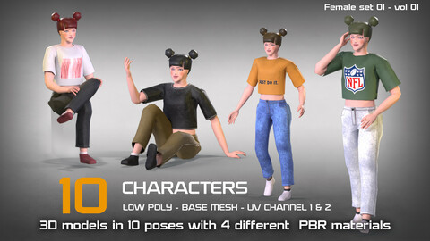 10 Female Characters -set 01