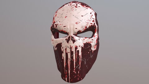 MILITARY MASK SCULL low-poly PBR
