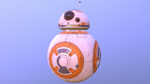 STAR WARS BB-8 DROID low-poly PBR