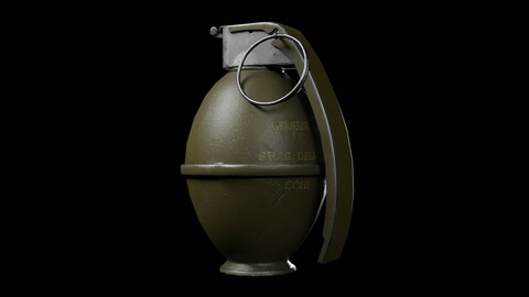 M-26 Frag Grenade Low-poly 3D model
