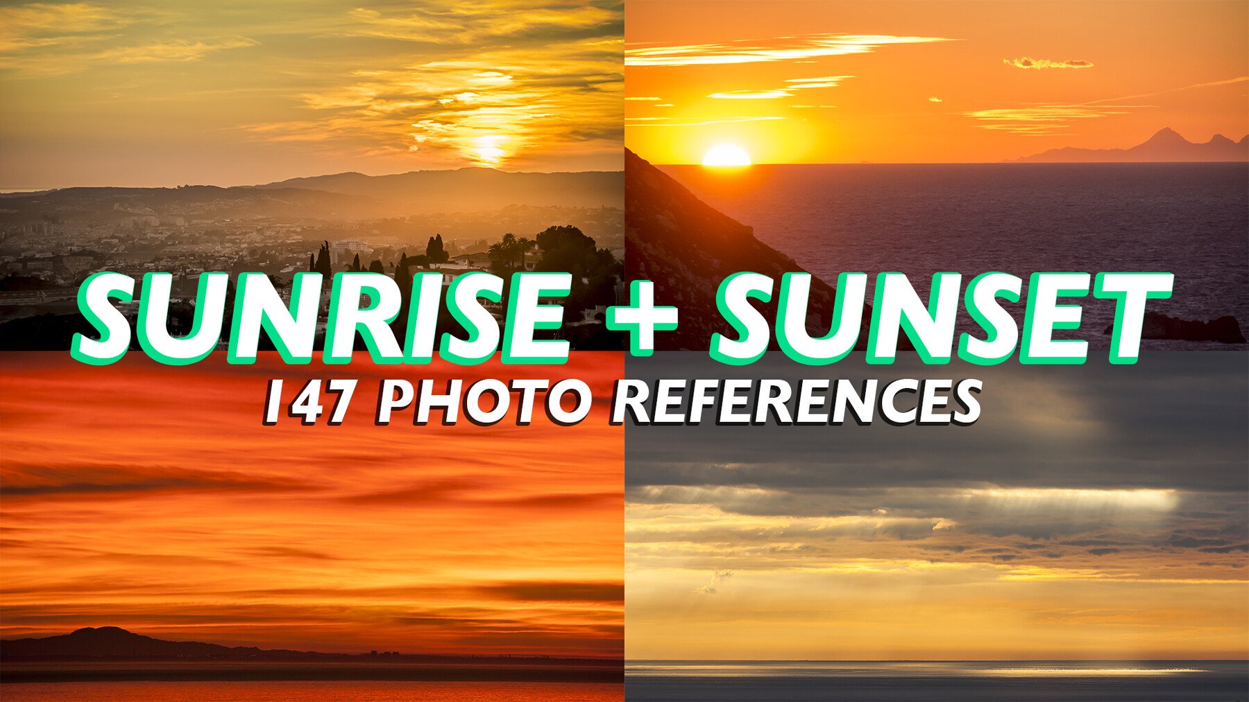 ArtStation SUNRISE & SUNSET Photo Reference Pack Resources