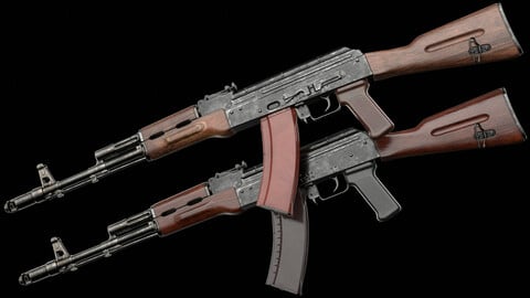 AK-74 AK-74N Kalashnikov Assault Rifle (Game Ready)