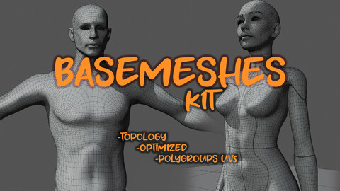 BASEMESHES KIT - FEMALE/MALE MODELS
