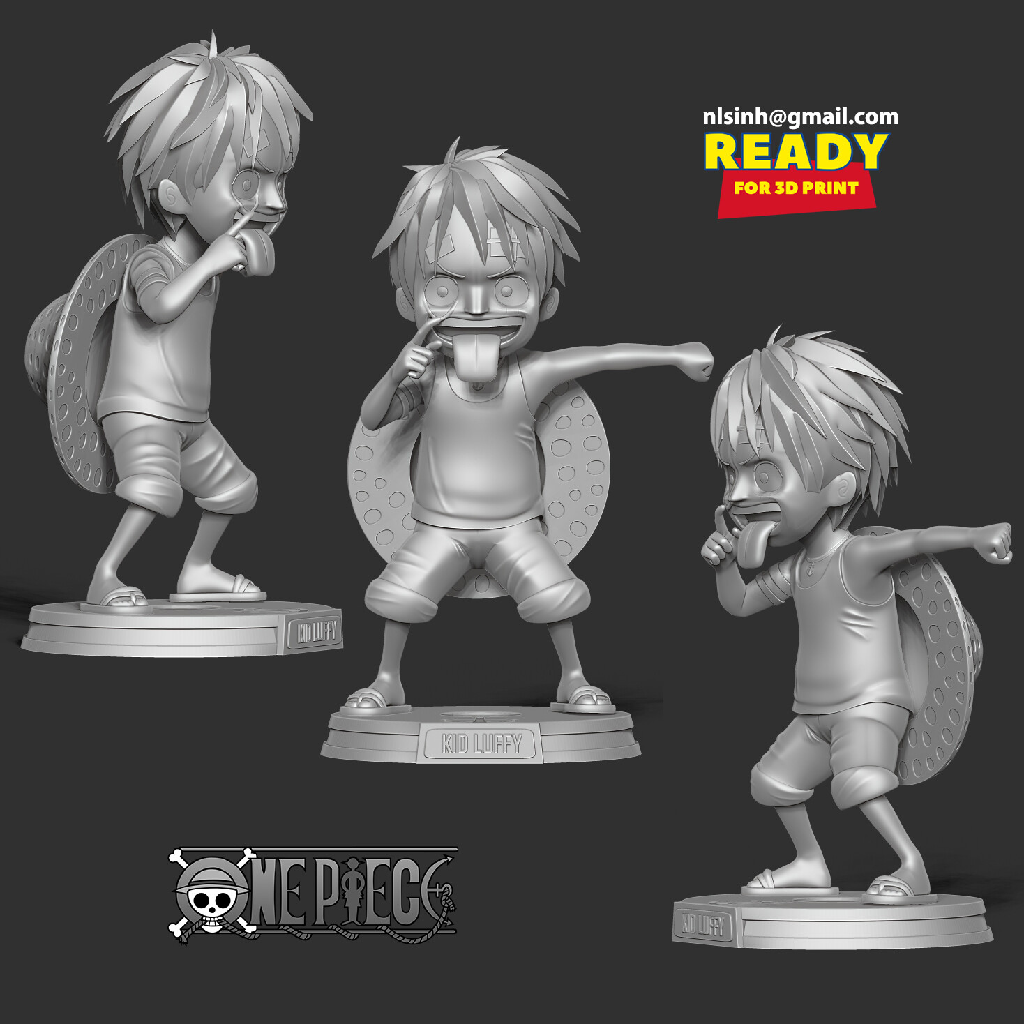 STL file Punk Rotten Kid One Piece 🧲・3D printable model to download・Cults