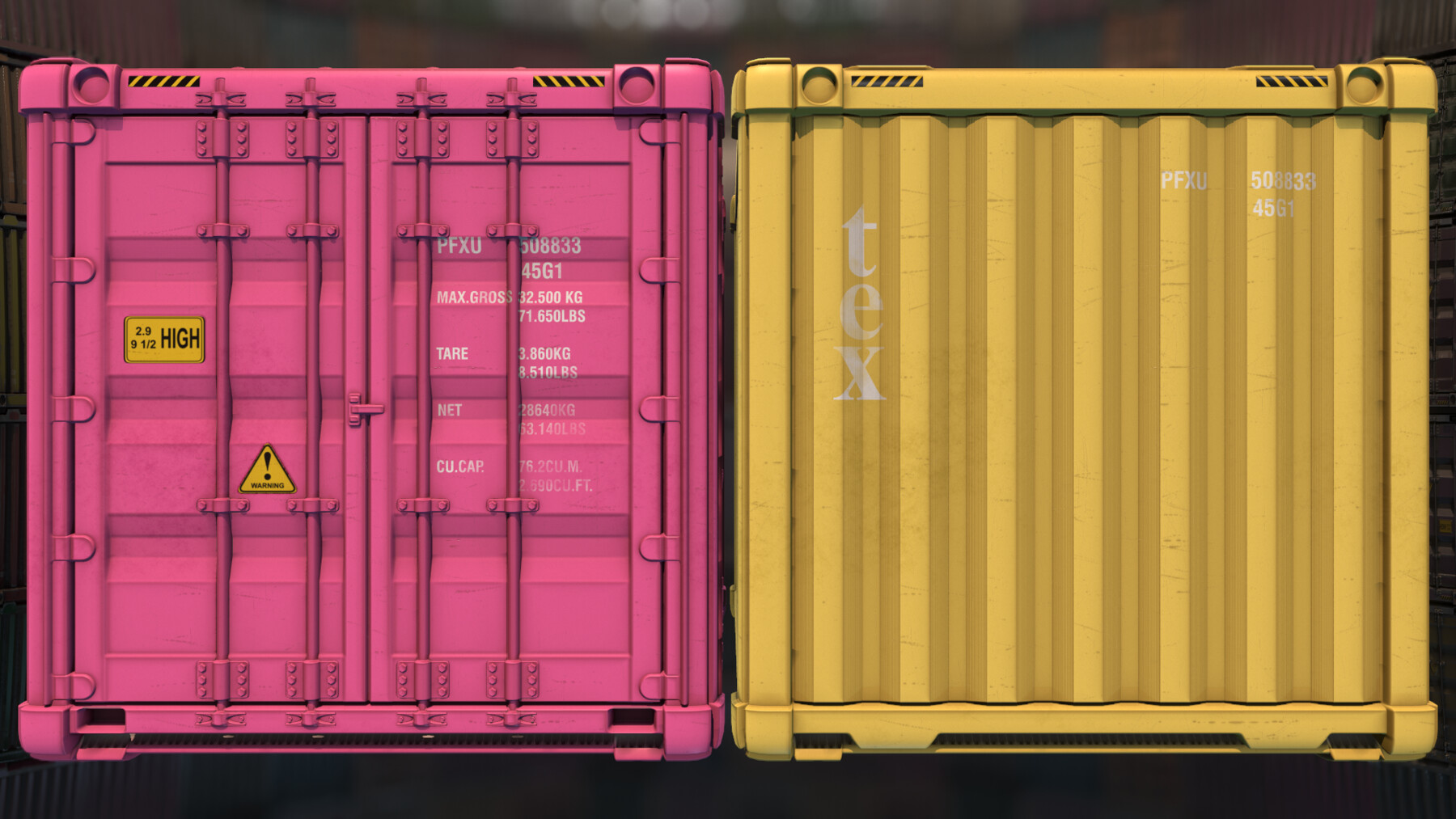 ArtStation Cargo Shipping Container Game Assets
