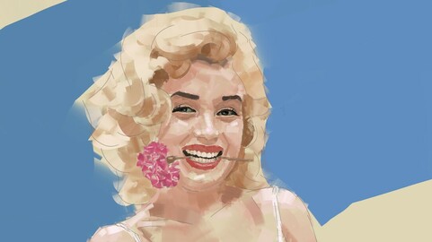 Marilyn Monroe with flower