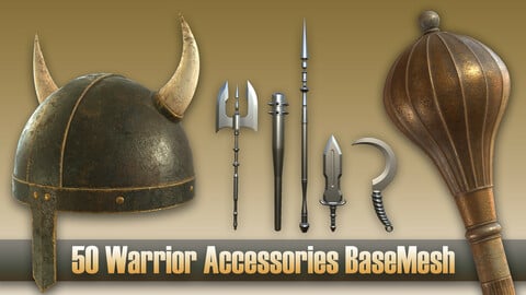 50 Warrior Accessories Basemesh