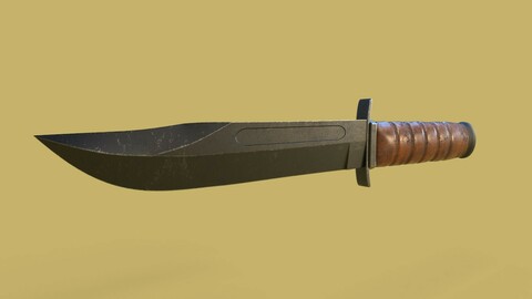Cheap and basic Combat Knife for Unreal Engine and Unity |Game Ready|