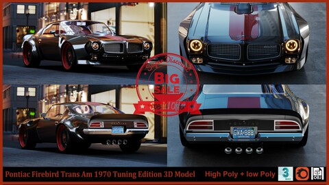 Pontiac Firebird Trans Am 1970 Tuning Edition 3D Model
