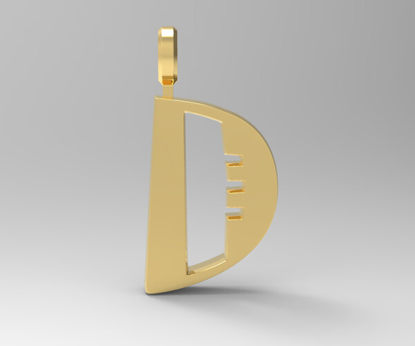 D gold pendant Clearance