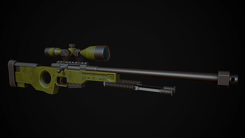Stylized AWP Sniper Rifle