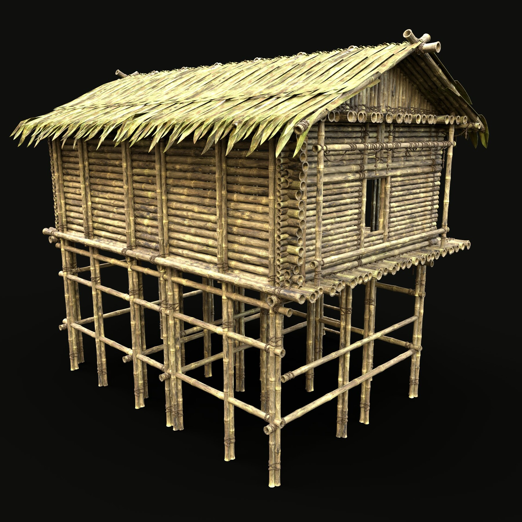 Tribal Jungle Hut - 3D Model by Enterables