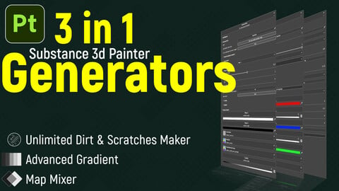 3 in 1 Substance 3d Painter Generators Pack