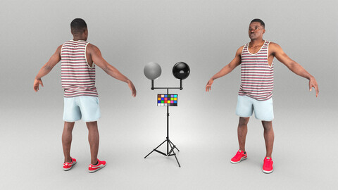 African man in casual ready for animation 367