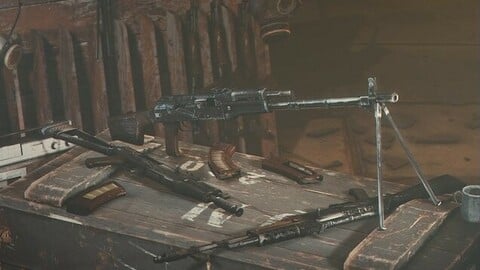 Pack AK  AK 74M  AK-74U RPK-M   Ready for animation [ RIGGED ] [ Unity ] [UE4]