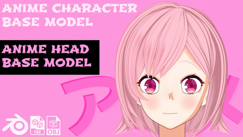 Anime Character Head Base and for reverse engineering