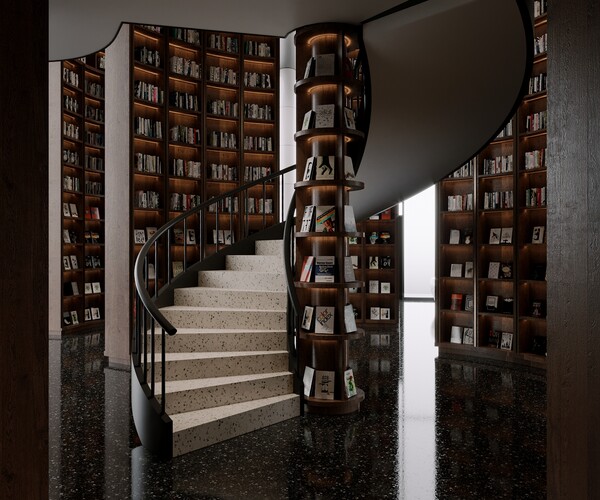 ArtStation - Modern library design 03 | Resources