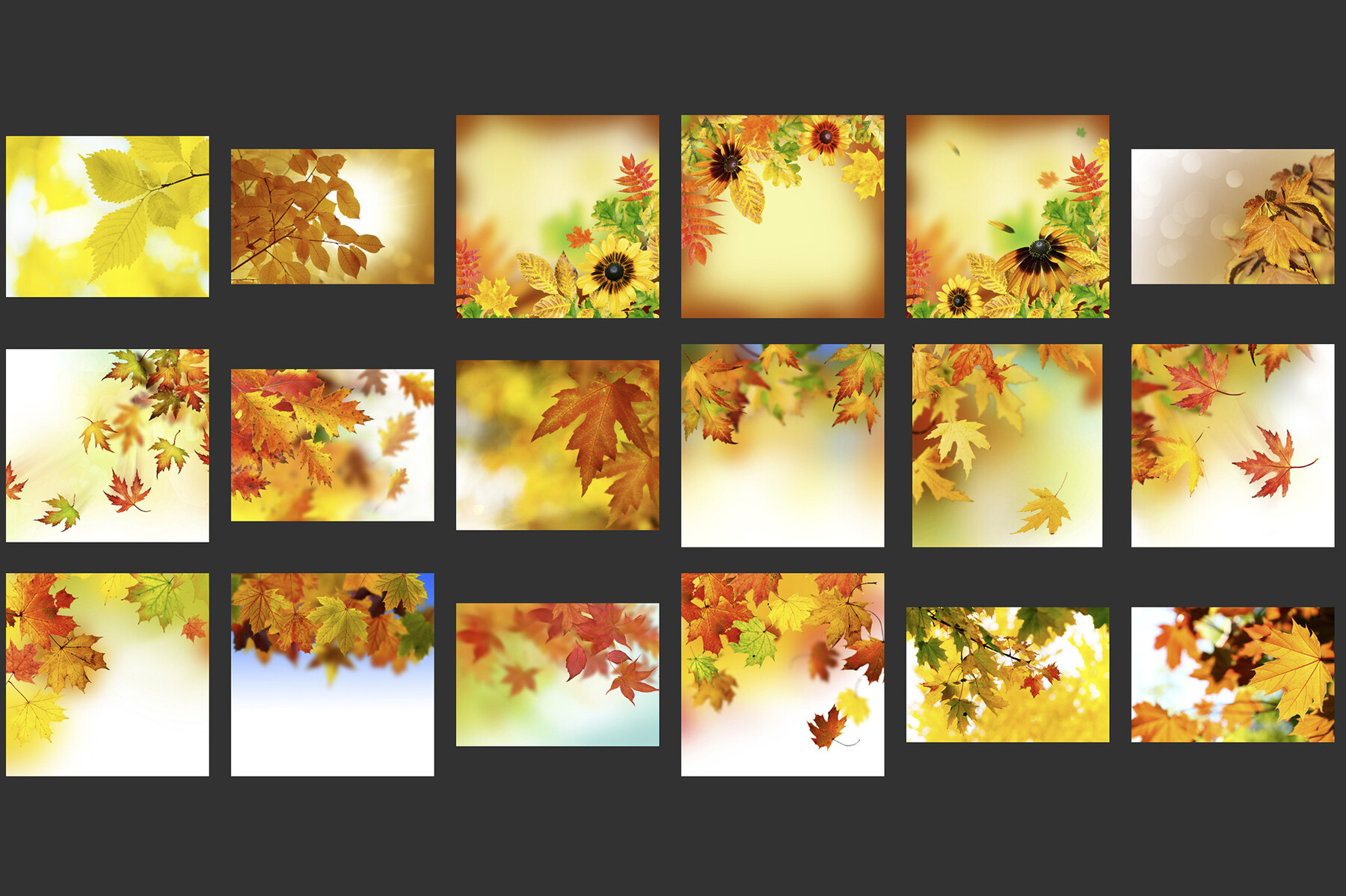 ArtStation 15 Fall leaves background, Overlays, Fall