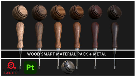 Wood Smart Material + Realistic Metal VOL1 - Realistic Wood + Metal
