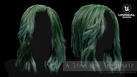 Realtime Hair - A line bob long hair