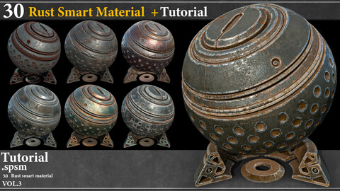 30 Rust Smart Material Vol.3 + tutorial + 3 free samples