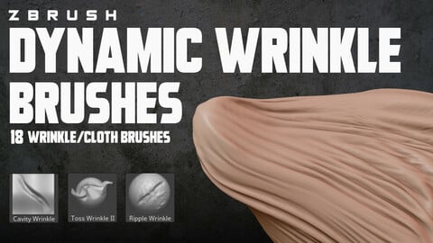 Dynamic Wrinkle Brushes : ZBrush Cloth Customs