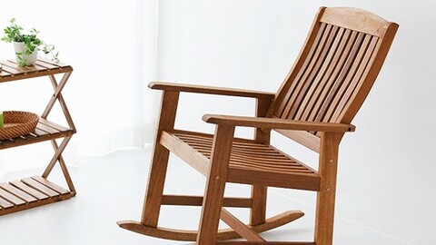 KEMIE Solid Wood Rocking Chair XL18159