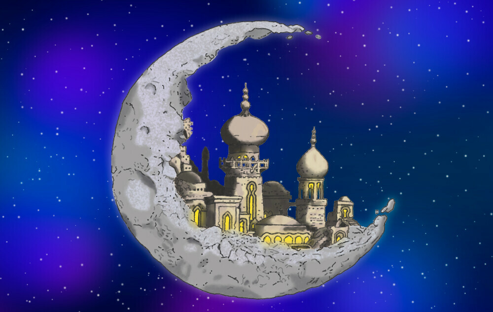 ArtStation - full moon city | Artworks