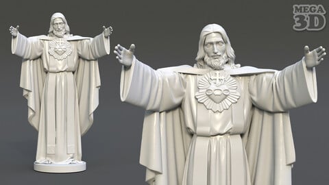 Jesus Sacred Heart Statue 220521 3D print model