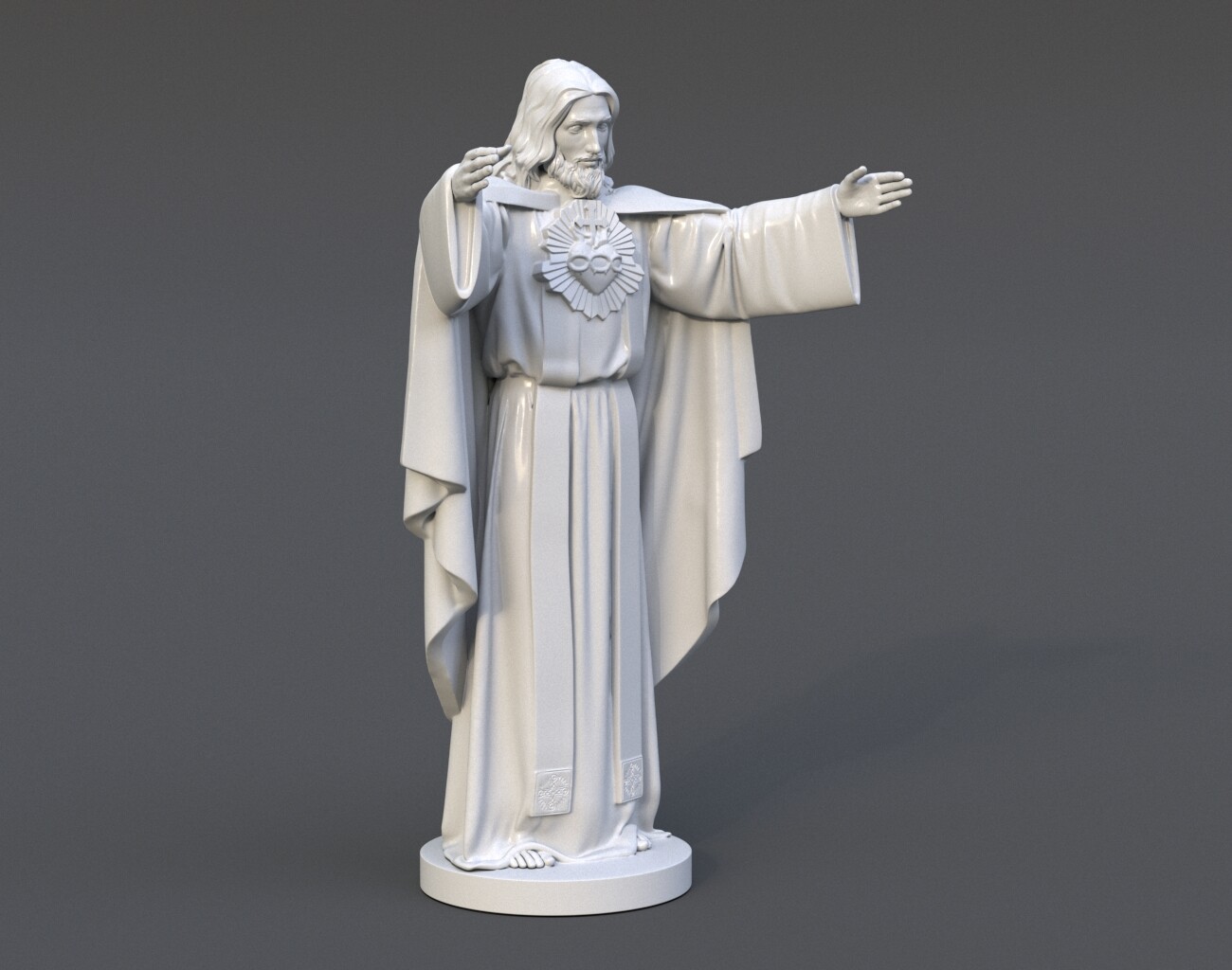 ArtStation Jesus Sacred Heart Statue 220521 3D print model Resources
