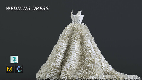 3D wedding dress clo3d