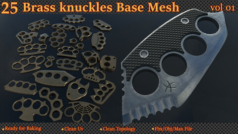 25 Brass knuckles Base Mesh - Vol 01