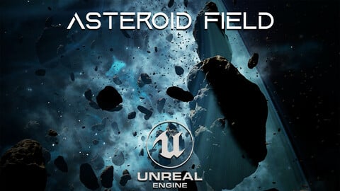 Asteroid Field Space Scene in Unreal Engine 5