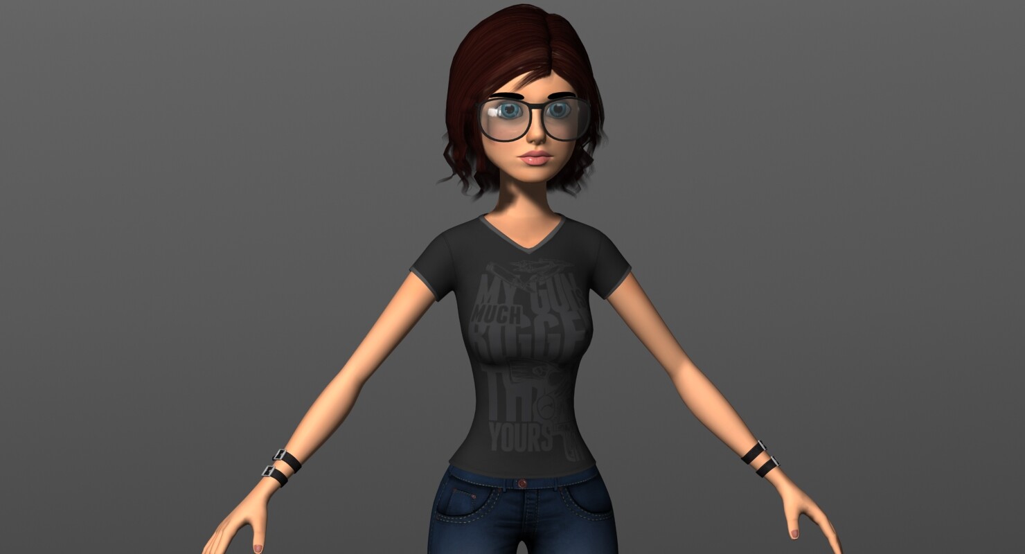 ArtStation - Helen Cartoon Girl | Game Assets