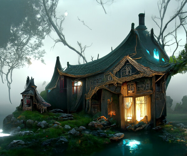 ArtStation - An Enchanted Cottage In The Back Of Beyond | Artworks