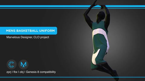 Mens Basketball Uniform | clo3d | marvelous designer