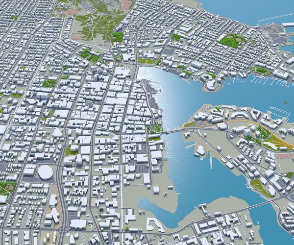 ArtStation - Victoria city Canada 3d model 30km | Game Assets