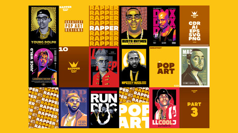 Greatest pop art designs – rapper artworks theme part 3