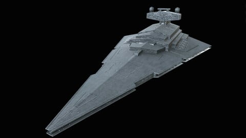 STAR WARS IMPERIAL STARS DESTROYER low-poly PBR