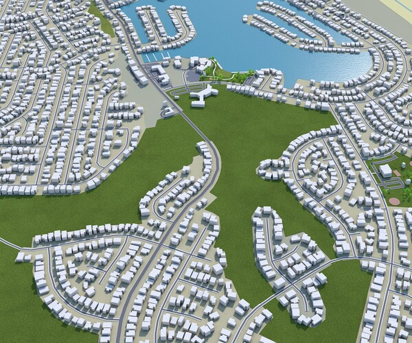 ArtStation - Victorville and Hesperia city California USA 3d model 70km ...