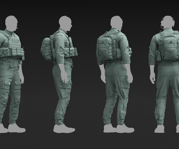 ArtStation - Free soldier outfit