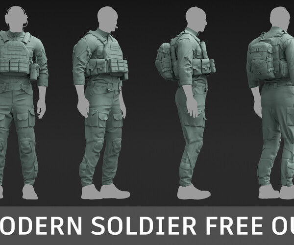 ArtStation Free soldier outfit Resources