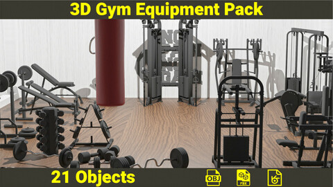 3D Gym Equipment Pack