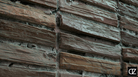 PBR - STONE BRICK WALL - 4K MATERIAL