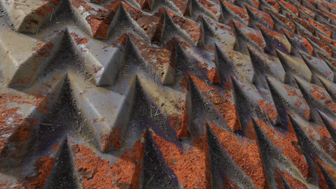 PBR - RUST METAL ROOF - 4K MATERIAL