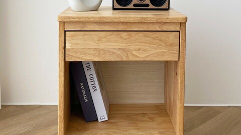 Bell rubber simple solid wood mini bedside