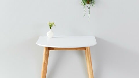 1200 White Semicircle HPL Table