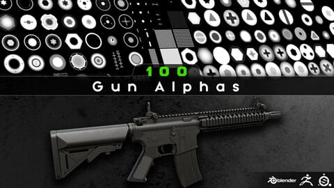 100 Alpha Maps For Guns