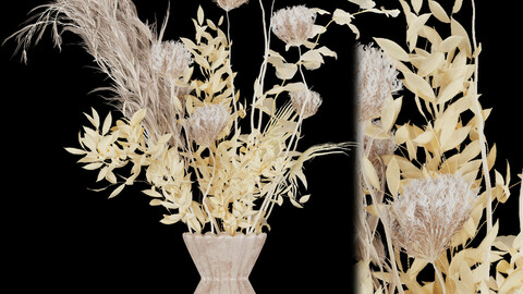 Collection plant vol 75 - dried - flowers - Bouquet - blender - 3dmax - cinema 4d