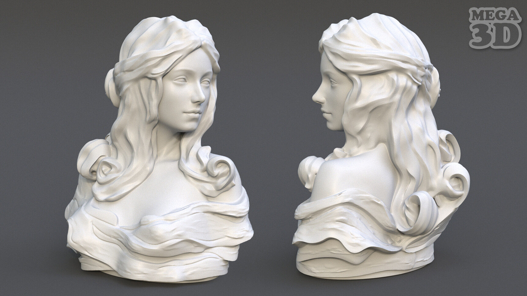 ArtStation - Female Bust Statue 220527 3D print model